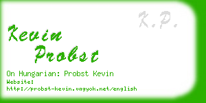 kevin probst business card